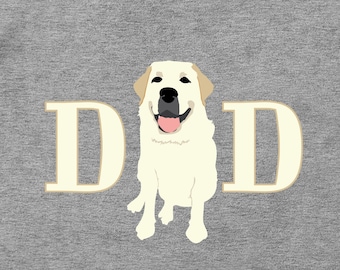 Yellow Lab Dad T-Shirt: Dog Graphic Tee, Labrador Retriever Gift