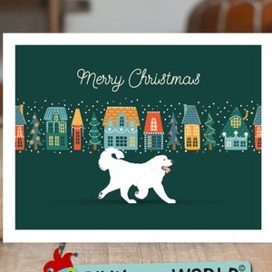 great pyrenees greeting card, merry christmas card from the dog, dog owner holiday card, cute dog card for dog parent, dog dad xmas card
