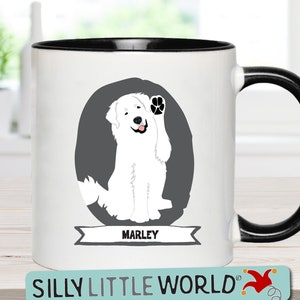 PERSONALIZED Great Pyrenees Mug, Two Tone Ceramic Mug, Funny Dog Mug, Dog Love Gift, Dog Mom, Dog Dad Gift, 11oz Ceramic Mug