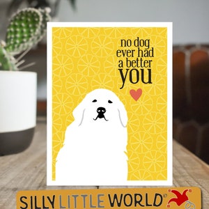 cute Mothers day card from dog, Great Pyrenees card set, mom appreciation cards for her, foster dog mom card for women, dog greeting card