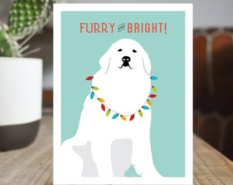 Great Pyrenees Greeting Card, blank notecard, With Envelope, Greeting Card Dog, Funny Dog Card, Gift For Dog Lover, for dog people