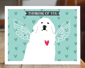 Great Pyrenees Greeting Card, blank notecard, With Envelope, Greeting Card Dog, Funny Dog Card, Gift For Dog Lover, for dog people