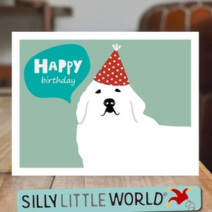 Great Pyrenees Greeting Card, blank notecard W Envelope, Funny Dog, dog birthday card, Gift For Dog Lover, for dog people, dog gifts for him