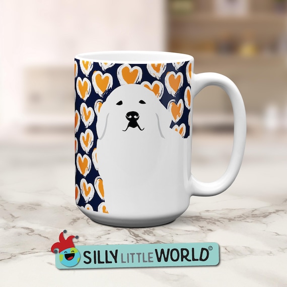 Great Pyrenees Mug, White Ceramic Mug, Funny Dog Mug, Dog Love Gift, Dog Mom, Dog Dad Gift, Pyrenees Lover, 15oz Ceramic Mug