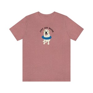 Just Add Water Labrador Dog Graphic Tee - Funny Dog Lover Gift Heather Mauve