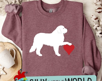 Great Pyrenees cozy sweatshirt, love my dog, cute bestie pullover for rescue dog, cute new dog owner gift  for dog mom, best friend sweater
