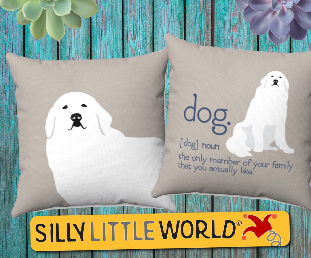 Great Pyrenees Throw Pillow Cover, Dog Home Decor, Pet Pillow Cover