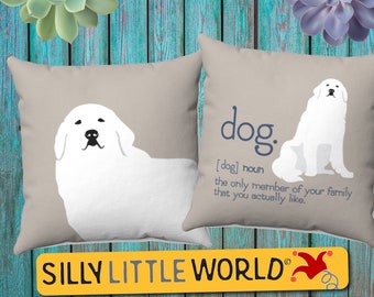 Great Pyrenees throw pillow cover, dog home decor, pet pillow cover, dog pillowcase, dog lover gift, gift dog mom