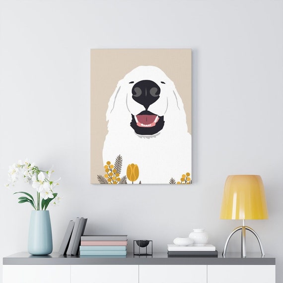 Dog Petting Chart Print on Canvas Funny Dog Print Dog Wall -  Finland