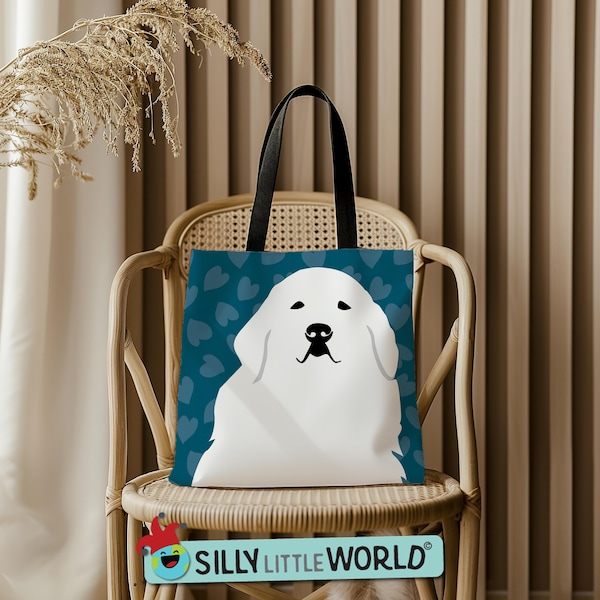 Stylish Great Pyrenees Tote Bag: Roomy Dog Lover's Handbag for Grooming, Books, and Everyday Use