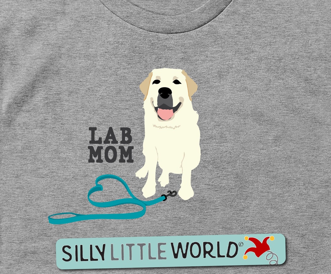 Lab Mom Tee: Yellow Labrador Dog Graphic T-shirt - Etsy