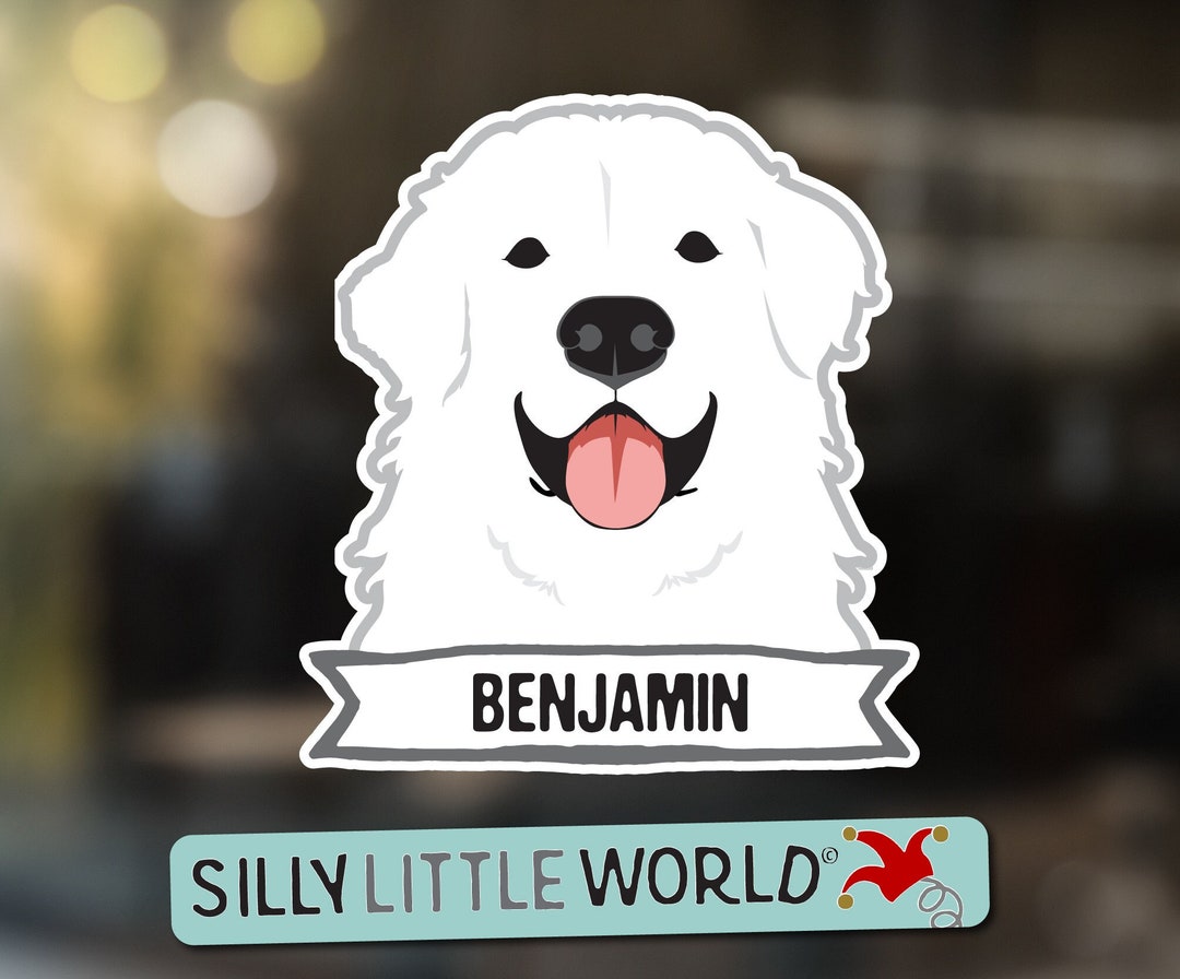 Ocean Gift Great Pyrenees Car Decals - Pack Of 2, 12x12 Inch, Realistic Dog Stickers