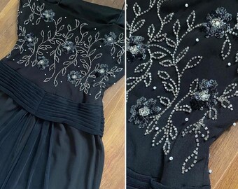 white christmas dresses Lady Black Tie - Flori Gown - Fitted Satin Gown with Embellished Bodice main image 0