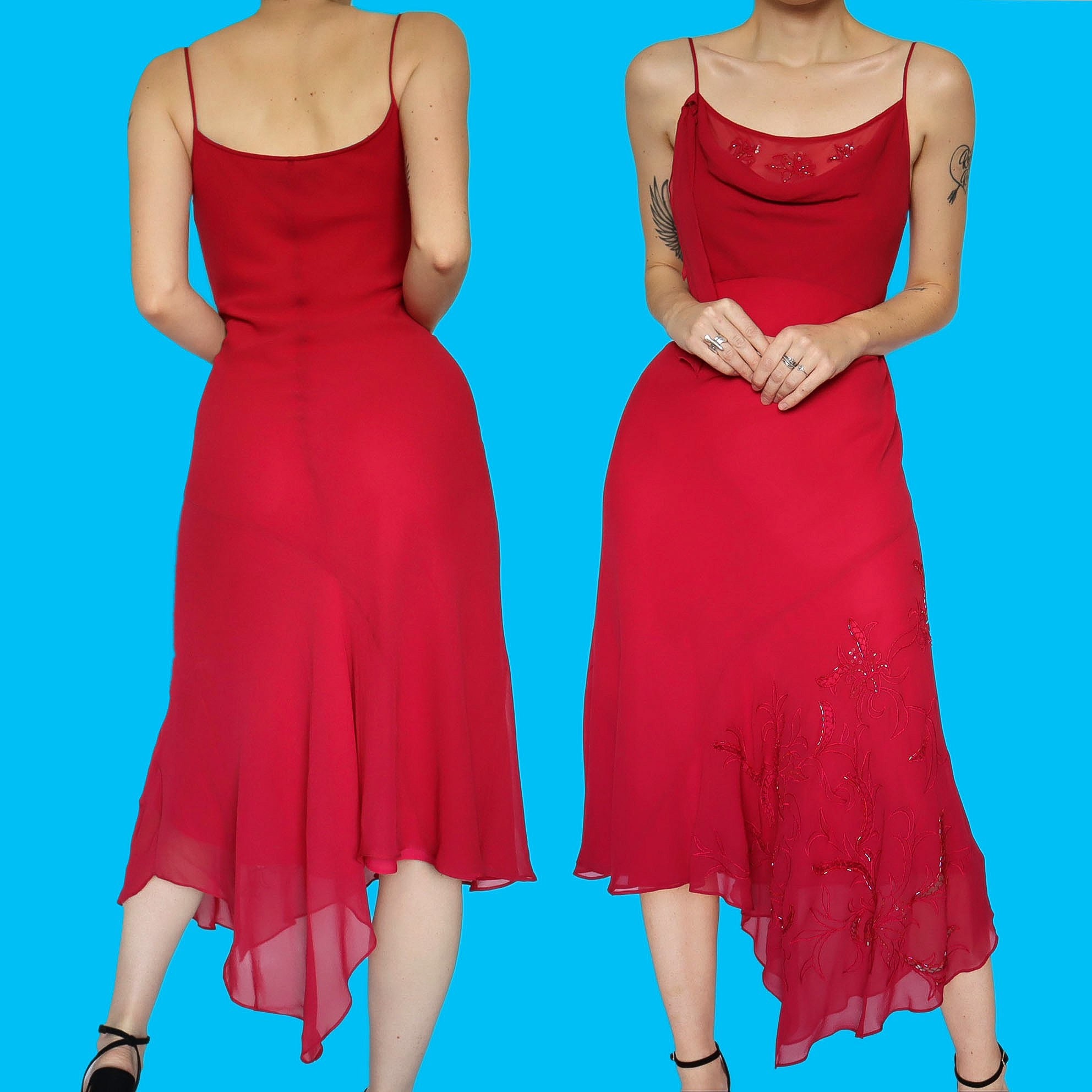 Red Silk Slip Midi Dress Silk Slip Trends Dress Bridesmaid