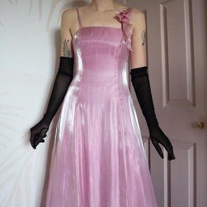 A-line Sparkling Diamond Open-Back Floor-Length Gown Candy Pink main image 1