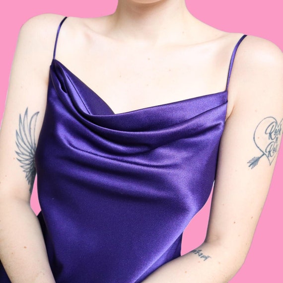 Purple satin slip online