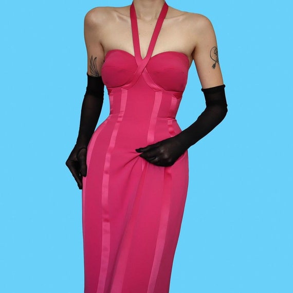Pink Frank Usher Panelled Evening Prom Ball Gown … - image 3