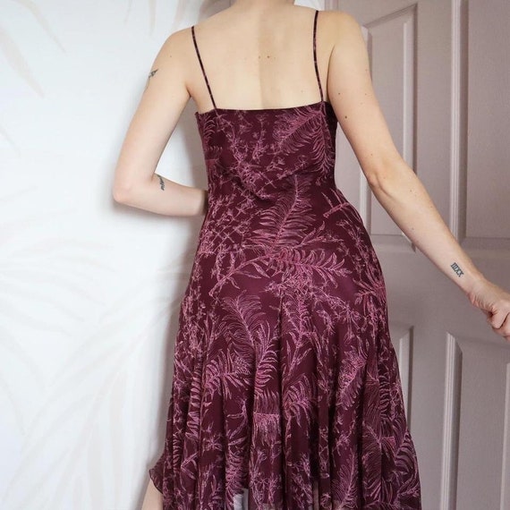 Vintage designer Gina Bacconi purple evening midi… - image 3