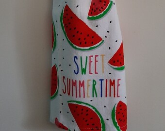 Handmade CROCHET TOP HANGING COTTON TOWEL Sweet Summer time melon Handmade CROCHET TOP HANGING COTTON TOWEL Sweet Summer time melon