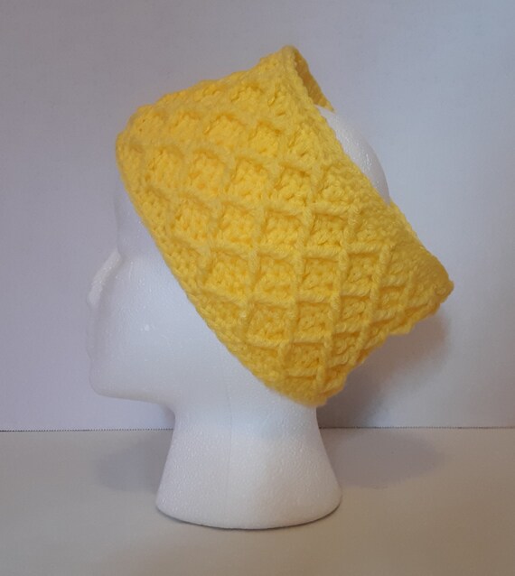 Christmas Gift Idea Handmade Winter Hat Size Medium Crocheted Headband Ear Warmer Stocking Stuffer Keep Ears Warm in Cold Weather