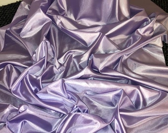 114 cm 1 Mètres deux tons purpley Bleu Habotai soyeux Deluxe Doublure Tissu.. 45/" large