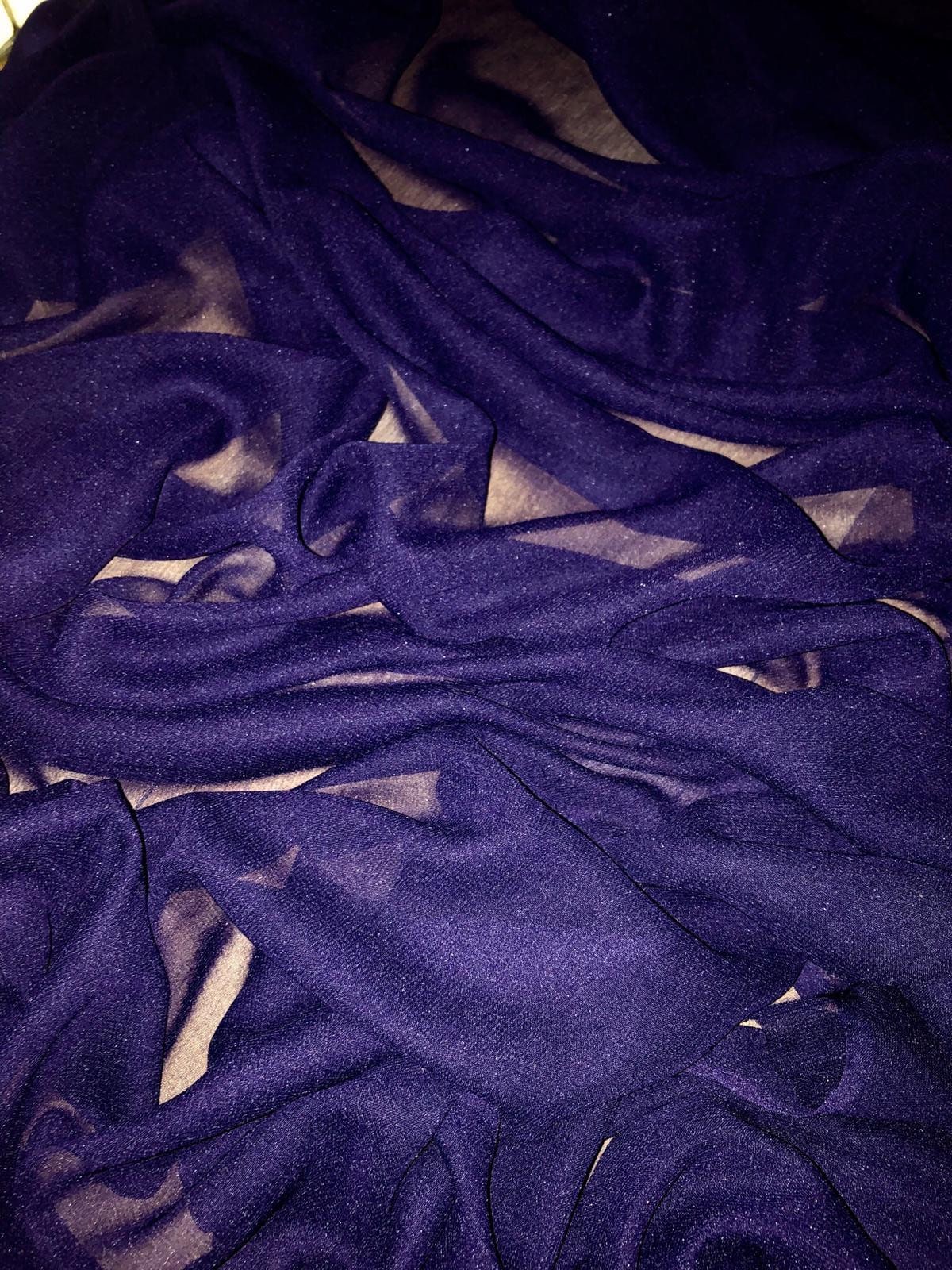 Pre-Cut Chiffon Fabric by Yard | Ready To Ship | Dusty Purple