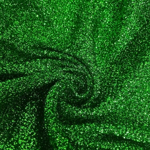 1 meter emerald green sparkly glittery knit lurex carnival tinsel fabric 58” wide