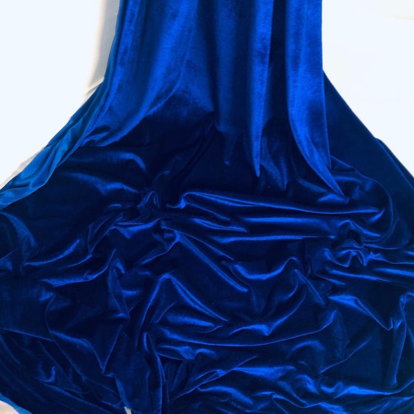 Blue Velvet Fabric - Etsy