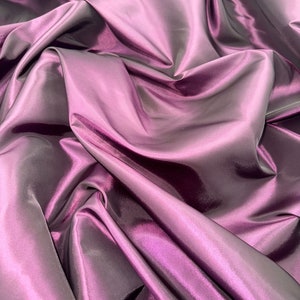 Tela de tafetán para novia, brillante, de dos tonos, rosa fucsia, de 1 metro y 58&quot; de ancho.
