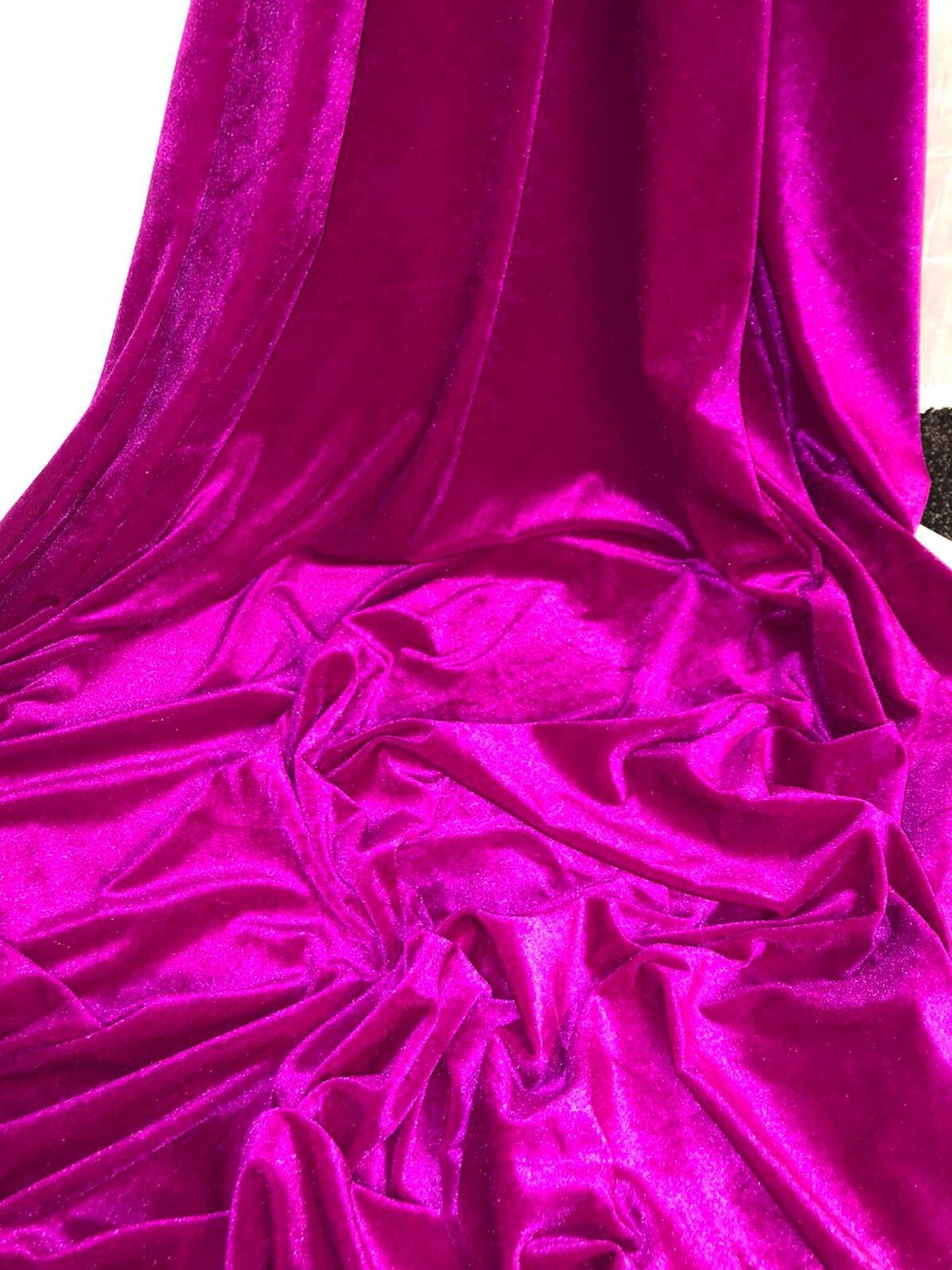1 meter hot pink velvet/velour fabric 58 wide Just arrived in Etsy