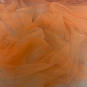 1 meter orange soft tulle decoration bridal wedding dress fabric 58” wide