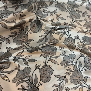 1 meter champagne floral soft brocade fabric 58” wide
