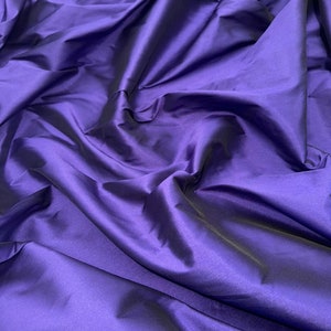 1 meter cadbury purple crisp taffeta bridal fabric 58” wide