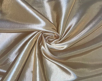 1 mètre or clair lisse taffetas uni robes de mariée rideau et corsets tissu 58 « de large