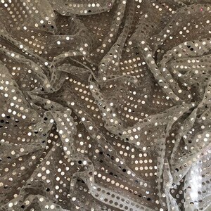 Green Hologram Square Sequin Georgette 