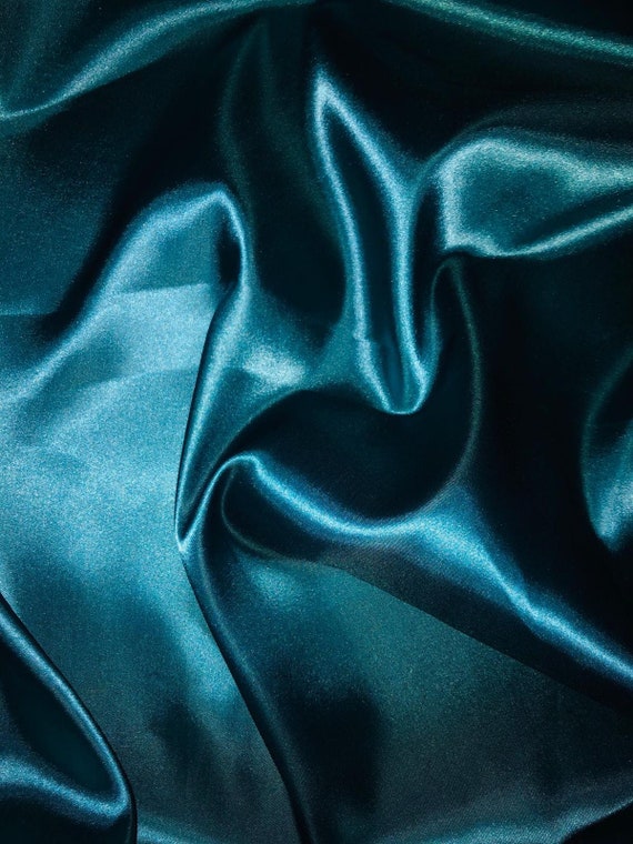 147cm 1 mtr teal lining satin fabric..58” wide