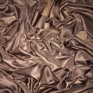1 meter brown/gold soft shimmer sheer chiffon fabric 58” wide