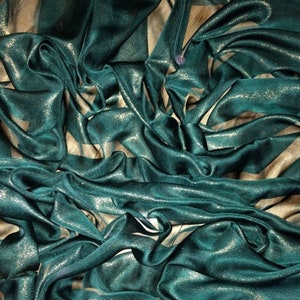 Emerald Green Cationic Chiffon Fabric 58'' PRICE PER METER