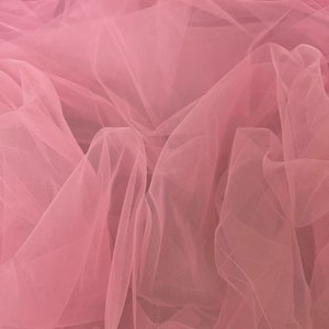 1 meter baby pink soft tulle decoration bridal wedding dress fabric 58” wide