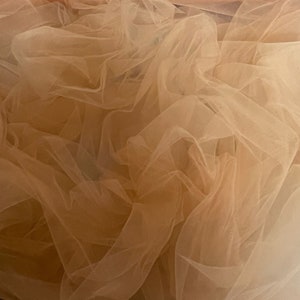 1 meter peach soft tulle decoration bridal wedding dress fabric 58” wide