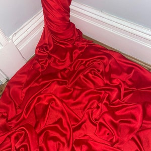 1 meter red silky soft charmeuse satin fabric 58” wide