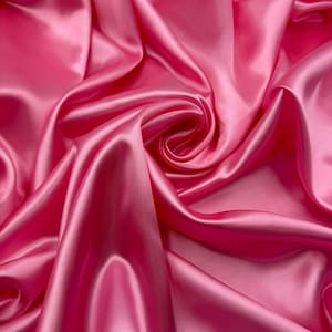 1 Meter pink Plain Soft Shiny Budget Satin costume Craft Dress Fabric 58” Wide