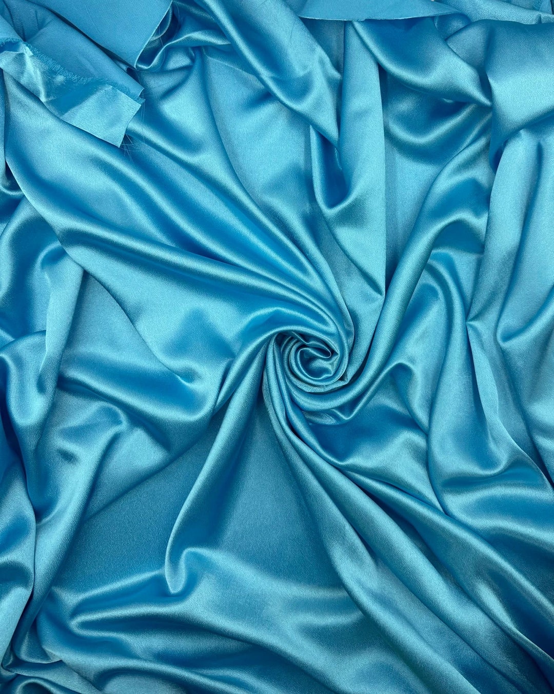1 Meter Turqoise Luxury Shiny Soft Silky Crepe Back Satin Bridal Drape