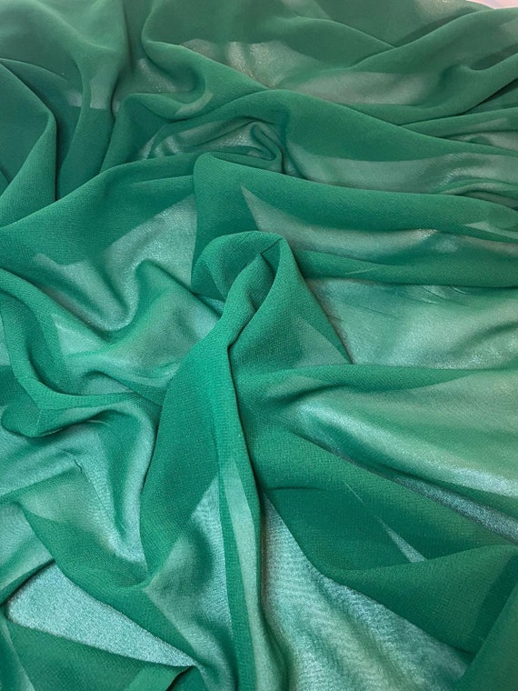 148cm wide * Green Abstract Print Floaty Chiffon Fabric Dressmaking Fabric 