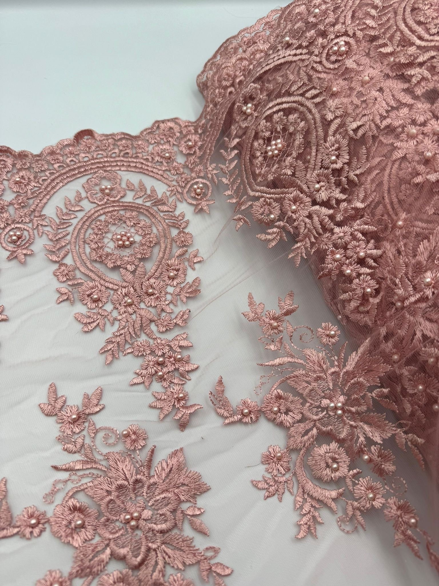 Dusty pink lace discount