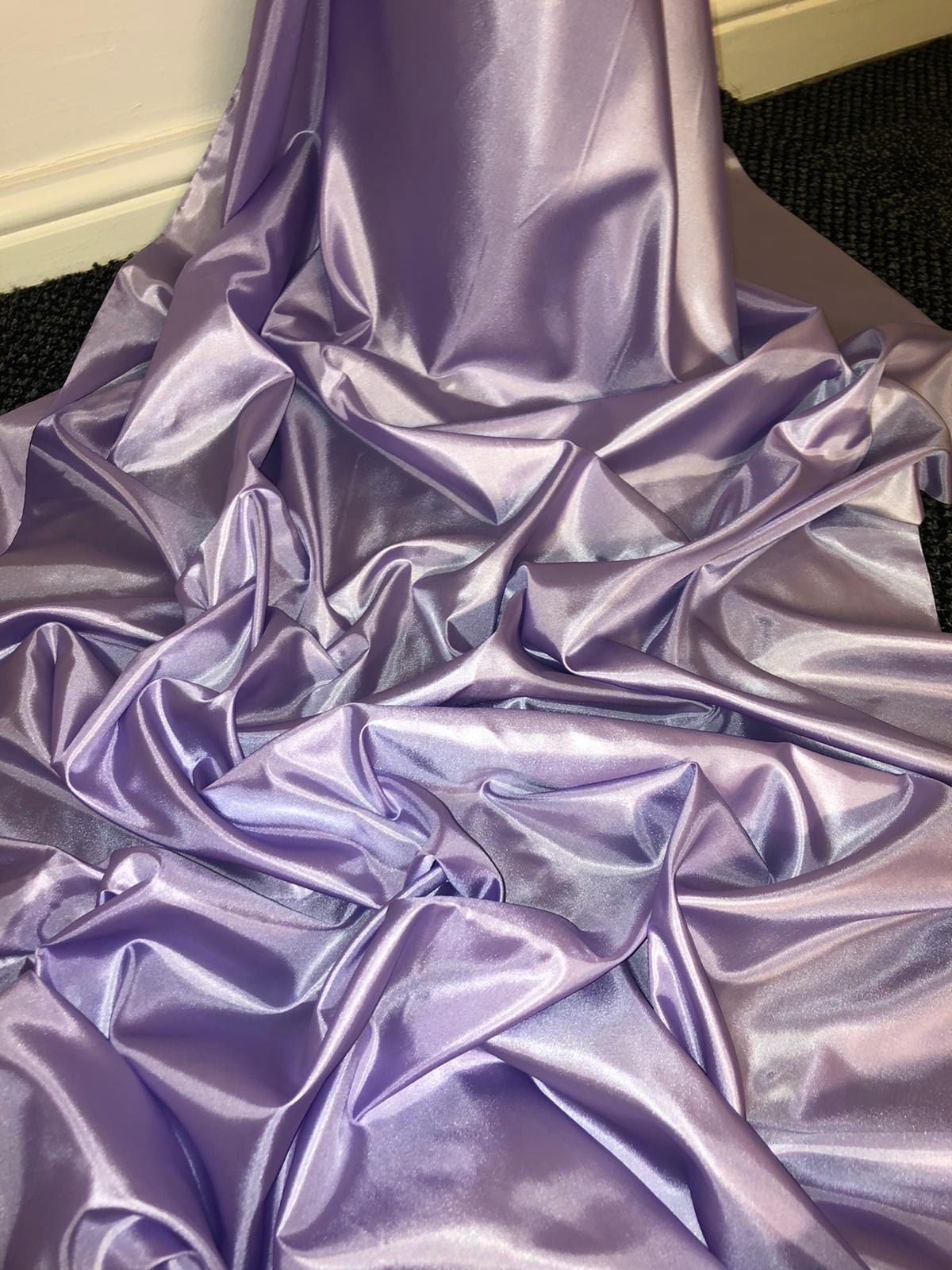 1 MTR LILAC HABOTAI SILKY DELUXE LINING FABRIC 45” WIDE NEW IN STOCK