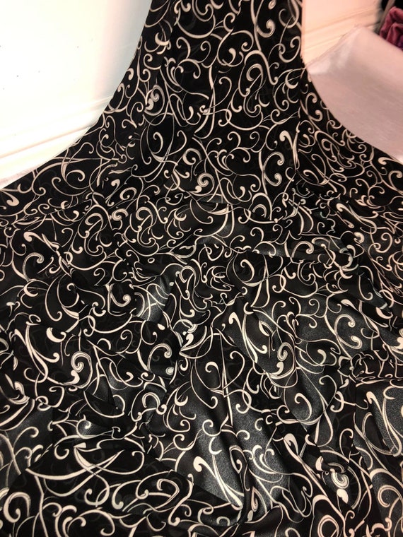 1 Meter Black Swirl Floral Design Soft Chiffon Fabric 45 Wide Etsy Ireland