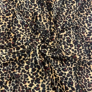 1 Meter super weiches Velboa mit Leopardenmuster in 60” Breite