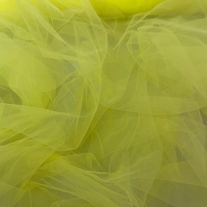 1 meter yellow soft tulle decoration bridal wedding dress fabric 58” wide