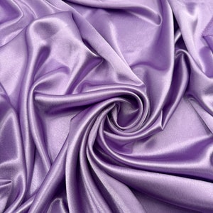 1 meter purple luxury shiny soft silky crepe back satin bridal drape dress fabric 58” wide